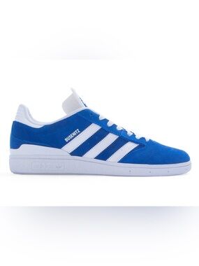 adidas Busenitz Blue and White Suede Skate Sneakers
